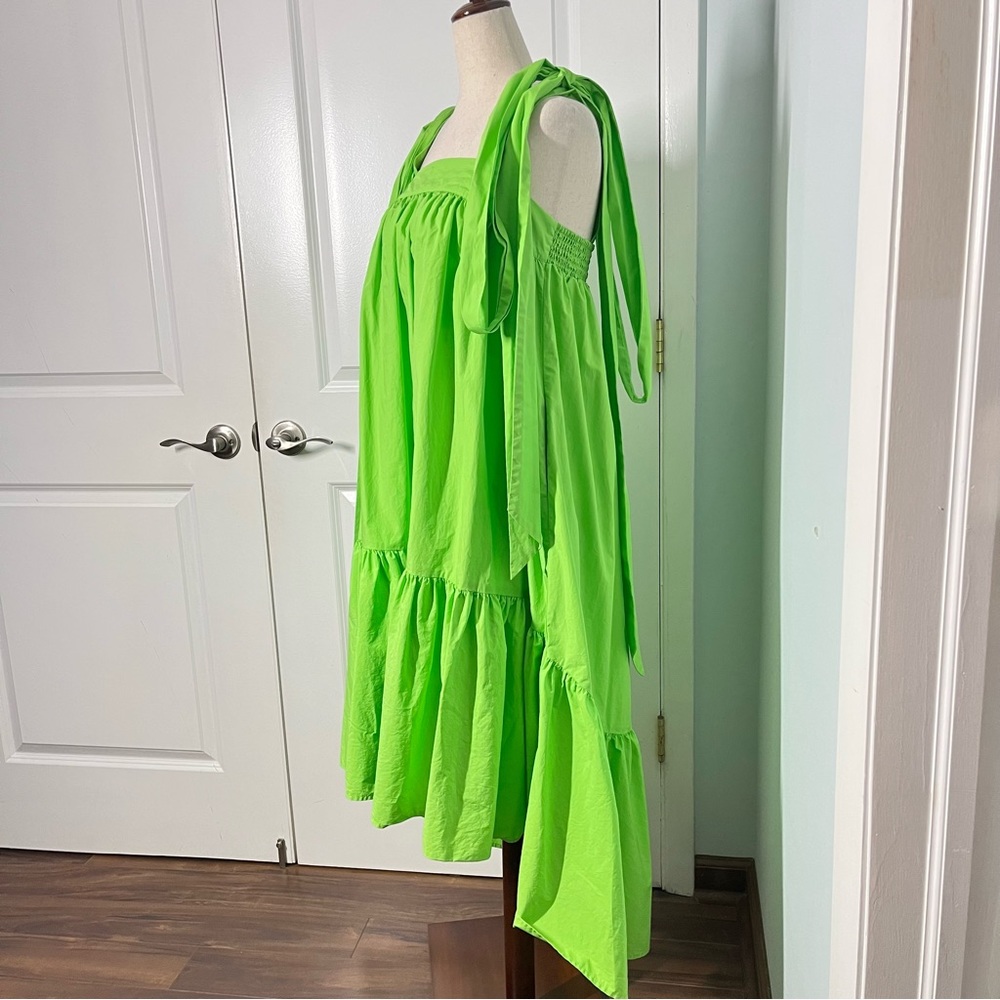 Christopher John Rogers + Target Green Hi-low Dress With Shoulder size XS - Picture 6 of 11